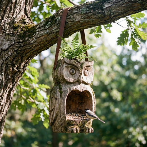 🎁LAST DAY 50% OFF - 🦉The Quiet Watcher - Owl in the Garden | Carved from Solid Wood (✨Same as in the video)