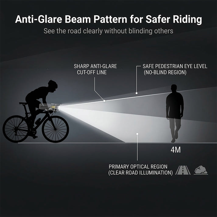 3-Mode LED Bicycle Safety Light 🚴‍♂️💡 | Ultra-Bright Headlamp & Rear Warning Combo 🔥