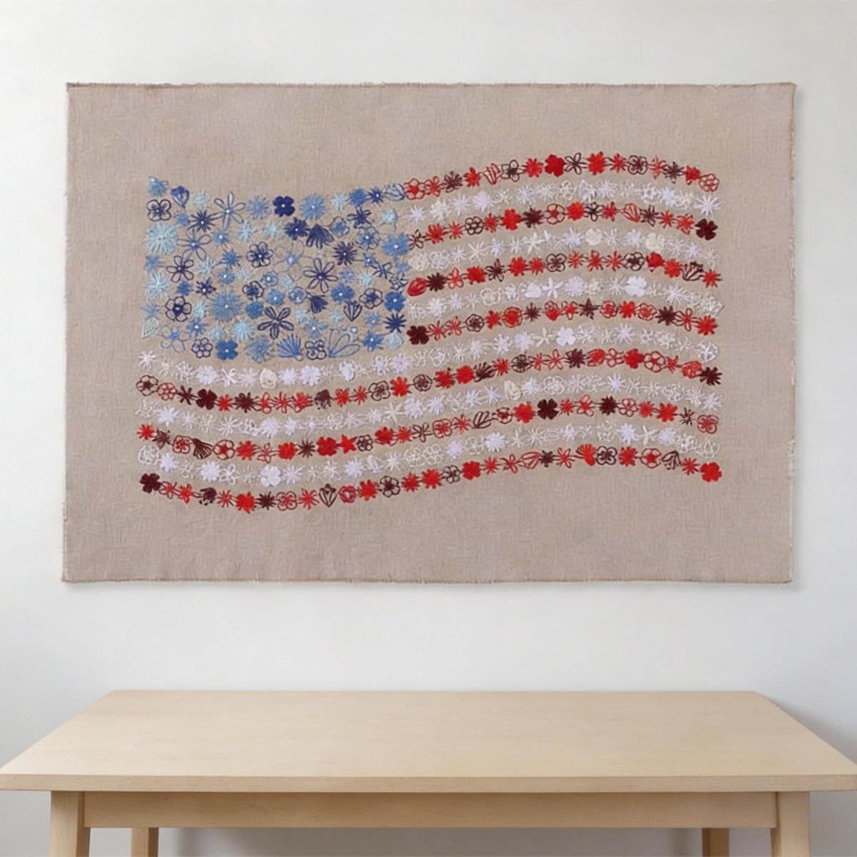 🔥LAST DAY 49% OFF - 🌸Red, White & Bloom Embroidery Kit