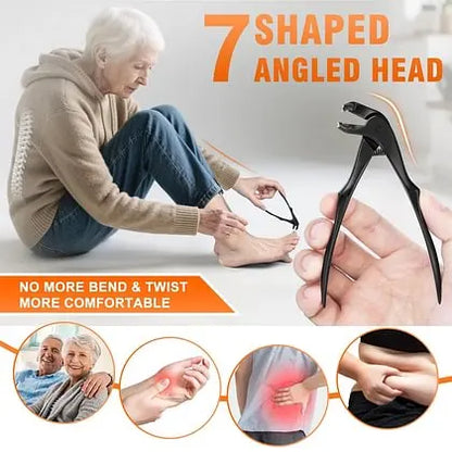 Nail clippers with a large, easy-to-grip handle, designed specifically for middle-aged and elderly people.