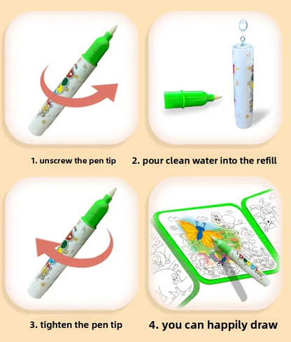 Reusable Kids Magic Water Book