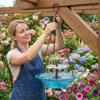 🔥🌿 New Year Special 59% OFF – Solar Powered Hanging Bird Fountain 🐦💧