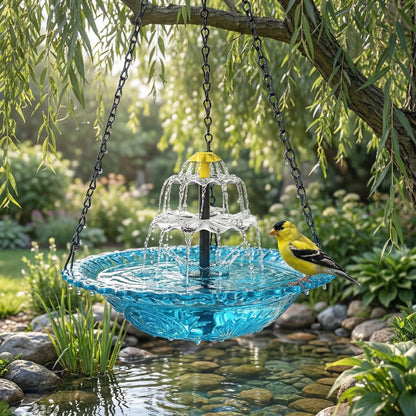 🔥🌿 New Year Special 59% OFF – Solar Powered Hanging Bird Fountain 🐦💧