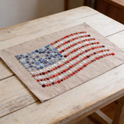 🔥LAST DAY 49% OFF - 🌸Red, White & Bloom Embroidery Kit