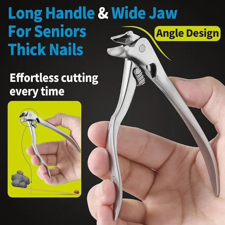 Nail clippers with a large, easy-to-grip handle, designed specifically for middle-aged and elderly people.
