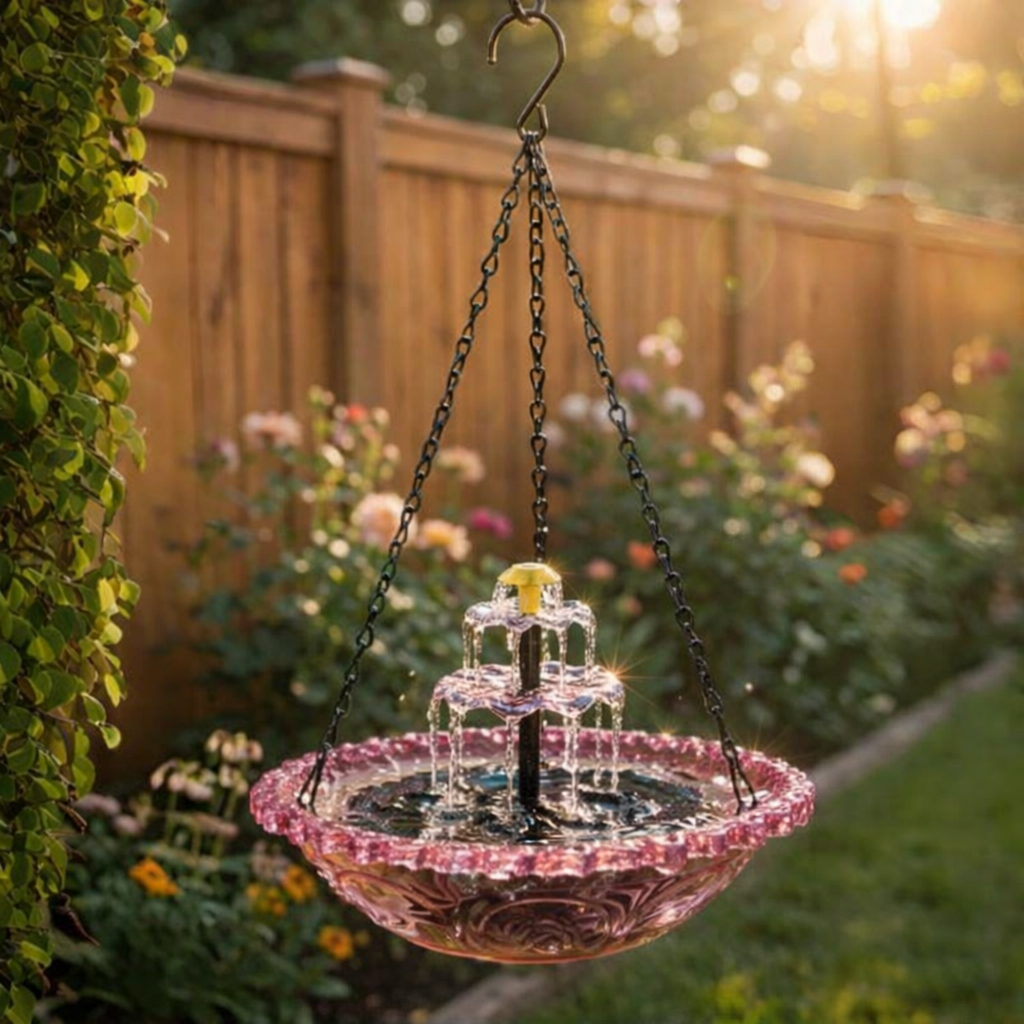 🔥🌿 New Year Special 59% OFF – Solar Powered Hanging Bird Fountain 🐦💧