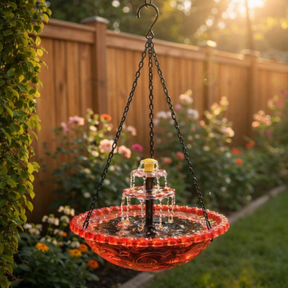 🔥🌿 New Year Special 59% OFF – Solar Powered Hanging Bird Fountain 🐦💧
