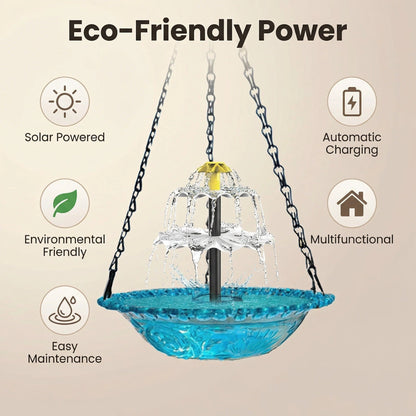 🔥🌿 New Year Special 59% OFF – Solar Powered Hanging Bird Fountain 🐦💧